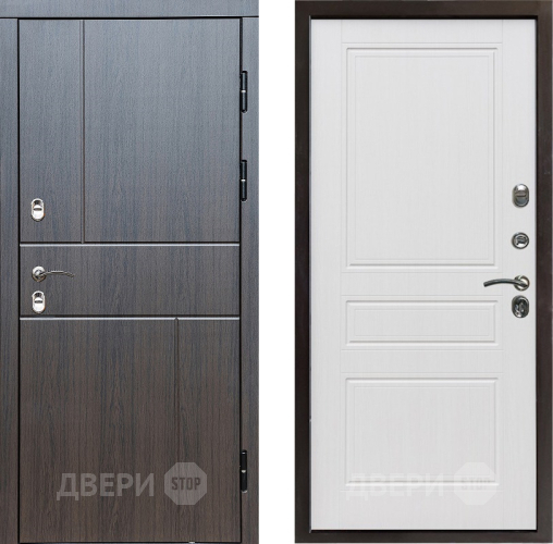 Входная металлическая Дверь Престиж TERMO с терморазрывом Горизонт Венге Классика Белое дерево в Лосино-Петровский