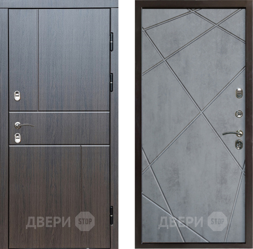 Входная металлическая Дверь Престиж TERMO с терморазрывом Горизонт Венге Лучи Бетон темный в Лосино-Петровский