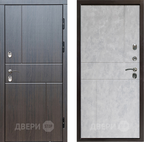 Входная металлическая Дверь Престиж TERMO с терморазрывом Горизонт Венге Горизонт Бетон светлый в Лосино-Петровский