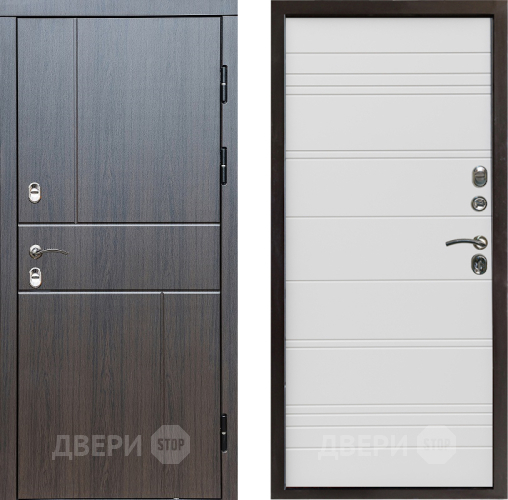 Входная металлическая Дверь Престиж TERMO с терморазрывом Горизонт Венге Line Белый в Лосино-Петровский