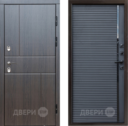 Входная металлическая Дверь Престиж TERMO с терморазрывом Горизонт Венге Porte Черный кварц в Лосино-Петровский