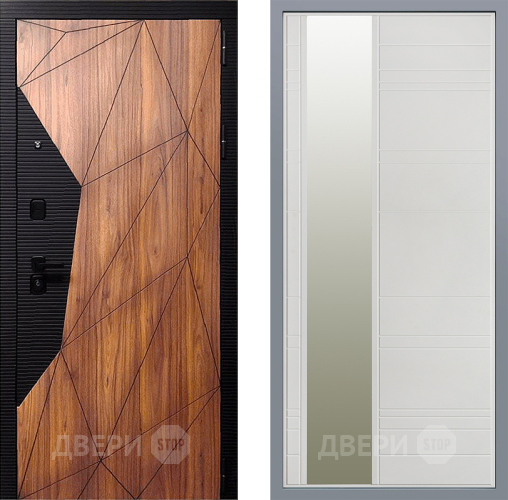 Дверь Заводские двери Морра Зеркало Лира Белый софт в Лосино-Петровский