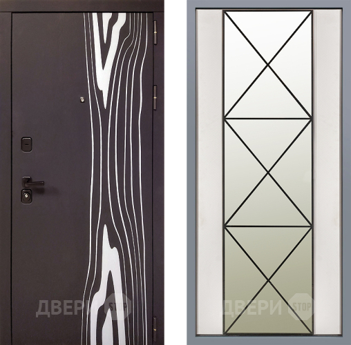 Дверь Заводские двери Леванте Зеркало Перфекто Структурное дерево в Лосино-Петровский