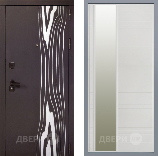 Дверь Заводские двери Леванте Зеркало Лира Белый софт в Лосино-Петровский