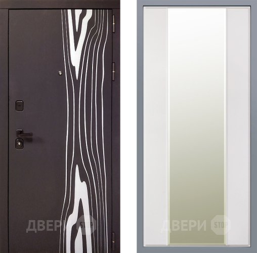 Дверь Заводские двери Леванте Зеркало Макси Белый матовый в Лосино-Петровский