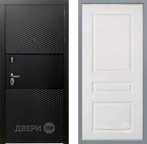 Дверь Заводские двери Тефлон Стокгольм Белый софт в Лосино-Петровский