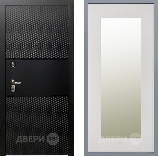 Дверь Заводские двери Тефлон Зеркало Модерн Белый софт в Лосино-Петровский