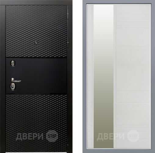 Дверь Заводские двери Тефлон Зеркало Лира Белый софт в Лосино-Петровский