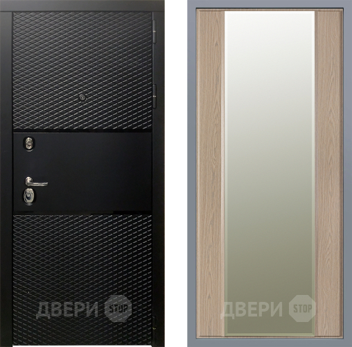 Дверь Заводские двери Тефлон Зеркало Макси Беленый дуб в Лосино-Петровский