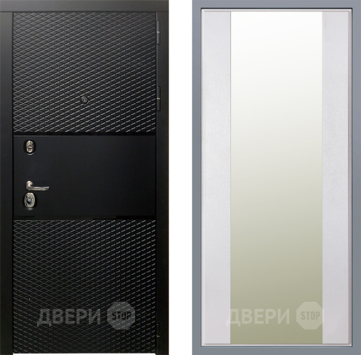 Дверь Заводские двери Тефлон Зеркало Макси Белый шелк в Лосино-Петровский