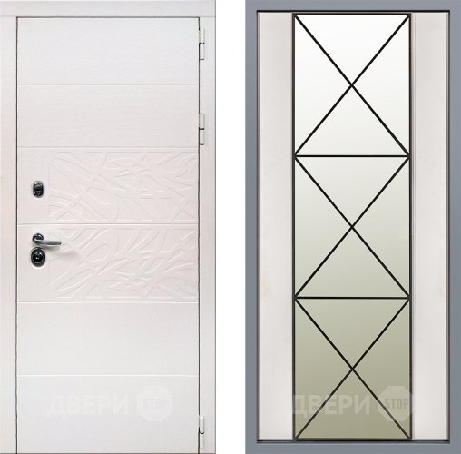 Дверь Заводские двери Дэко Вайт Зеркало Перфекто Структурное дерево в Лосино-Петровский