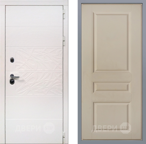 Дверь Заводские двери Дэко Вайт Стокгольм Шампань в Лосино-Петровский