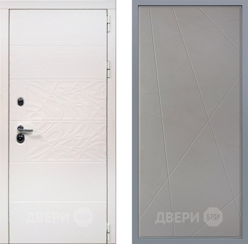 Дверь Заводские двери Дэко Вайт Флитта Грей софт в Лосино-Петровский