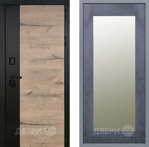 Дверь Заводские двери Ларте Зеркало Модерн Бетон темный в Лосино-Петровский