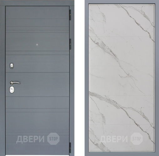 Дверь Заводские двери Лира Софт графит Тривия Мрамор белый в Лосино-Петровский