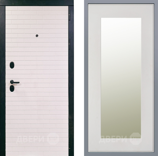 Дверь Заводские двери Сохо Зеркало Модерн Белый софт в Лосино-Петровский