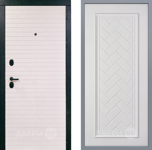 Дверь Заводские двери Сохо Упра Белый софт в Лосино-Петровский