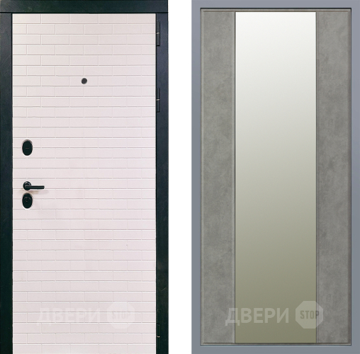 Дверь Заводские двери Сохо Зеркало Макси Бетон темный в Лосино-Петровский