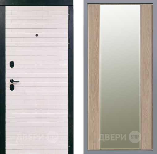 Дверь Заводские двери Сохо Зеркало Макси Беленый дуб в Лосино-Петровский