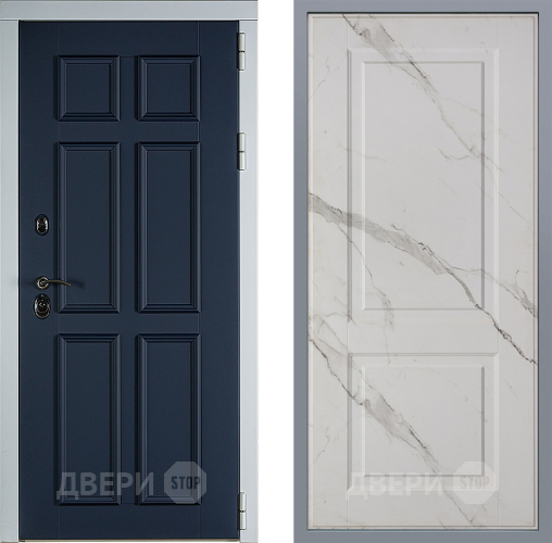 Дверь Заводские двери Стокгольм Доррен Мрамор белый в Лосино-Петровский