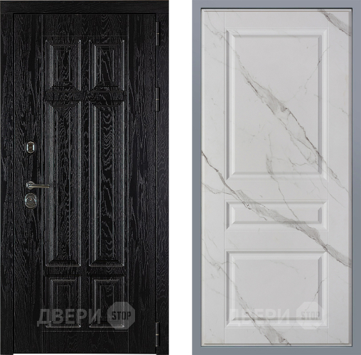 Дверь Заводские двери Мюнхен Стокгольм Мрамор белый в Лосино-Петровский