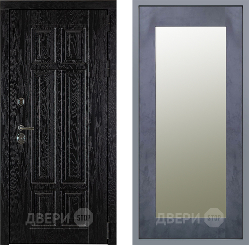 Дверь Заводские двери Мюнхен Зеркало Модерн Бетон темный в Лосино-Петровский