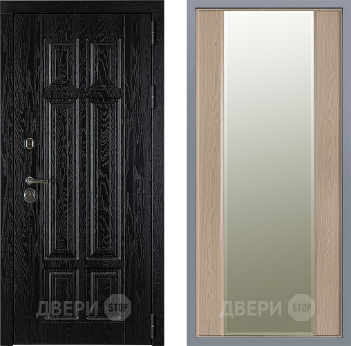 Дверь Заводские двери Мюнхен Зеркало Макси Беленый дуб в Лосино-Петровский