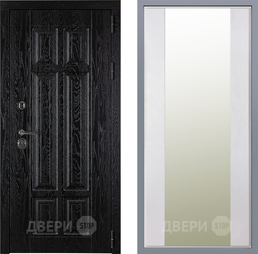 Дверь Заводские двери Мюнхен Зеркало Макси Белый шелк в Лосино-Петровский