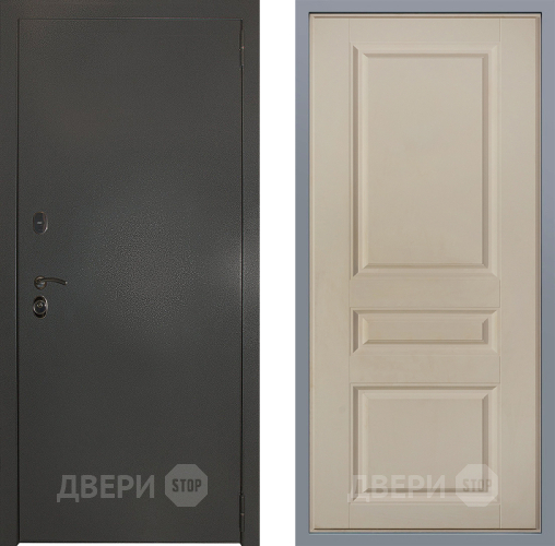 Дверь Заводские двери Эталон 3к антик серебро Стокгольм Шампань в Лосино-Петровский