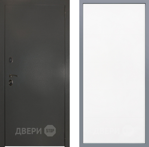 Дверь Заводские двери Эталон 3к антик серебро Тривия Белый софт в Лосино-Петровский