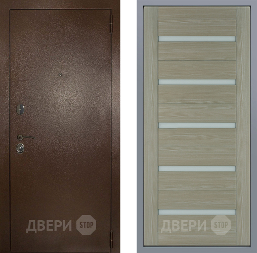 Дверь Заводские двери Эталон 3к антик медь СБ-1 Капучино в Лосино-Петровский