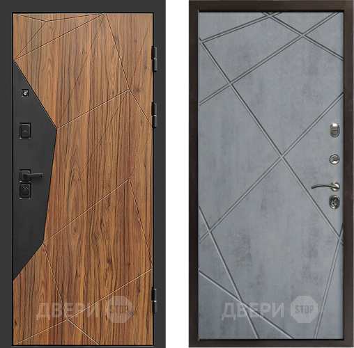 Входная металлическая Дверь Престиж Avangard Лучи Бетон темный в Лосино-Петровский