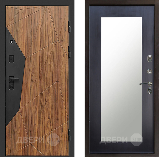Входная металлическая Дверь Престиж Avangard Зеркло Пастораль Венге в Лосино-Петровский