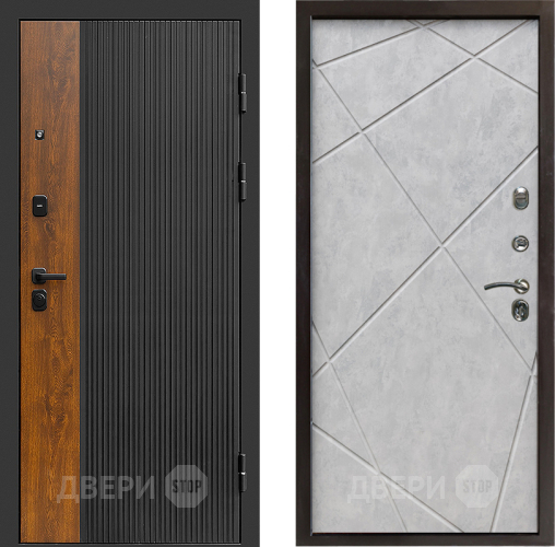 Входная металлическая Дверь Престиж Prestizh Лучи Бетон светлый в Лосино-Петровский