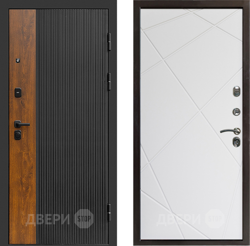 Входная металлическая Дверь Престиж Prestizh Лучи Бетон белый в Лосино-Петровский