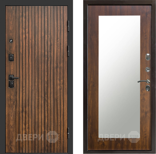 Входная металлическая Дверь Престиж Tvist Зеркло Пастораль Дуб в Лосино-Петровский