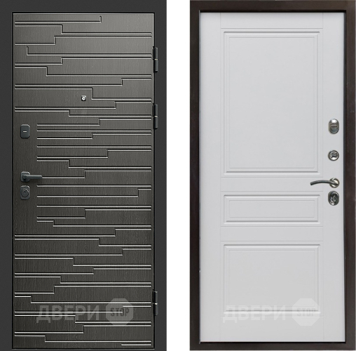 Входная металлическая Дверь Престиж Rivera Классика Белый матовый в Лосино-Петровский