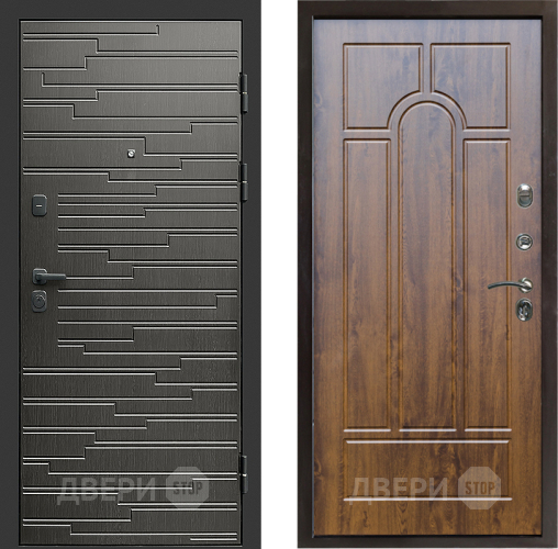 Входная металлическая Дверь Престиж Rivera Арка Дуб в Лосино-Петровский