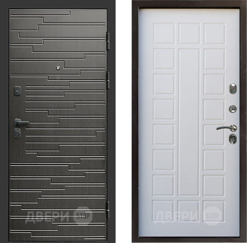 Входная металлическая Дверь Престиж Rivera Престиж Белое дерево в Лосино-Петровский
