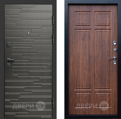 Входная металлическая Дверь Престиж Rivera Премиум Орех темный в Лосино-Петровский