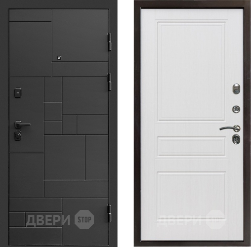 Входная металлическая Дверь Престиж Kvadro Классика Белое дерево в Лосино-Петровский