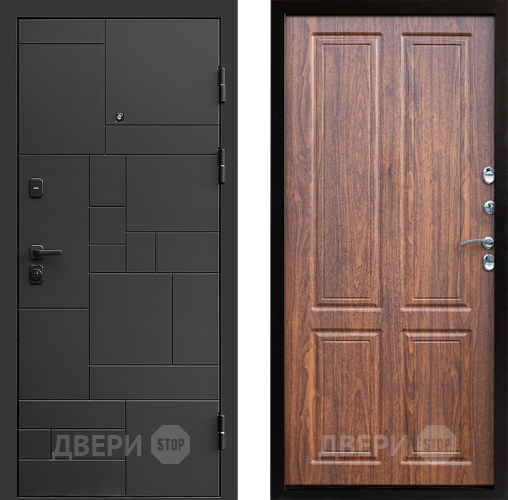 Входная металлическая Дверь Престиж Kvadro Премиум Орех светлый в Лосино-Петровский