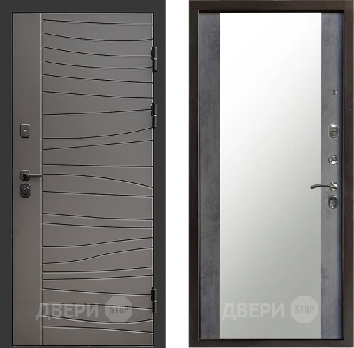 Дверь Престиж Siciliya Зеркало Бетон темный в Лосино-Петровский