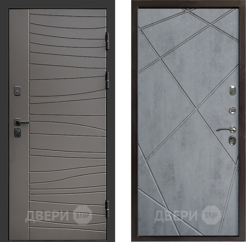 Входная металлическая Дверь Престиж Siciliya Лучи Бетон темный в Лосино-Петровский