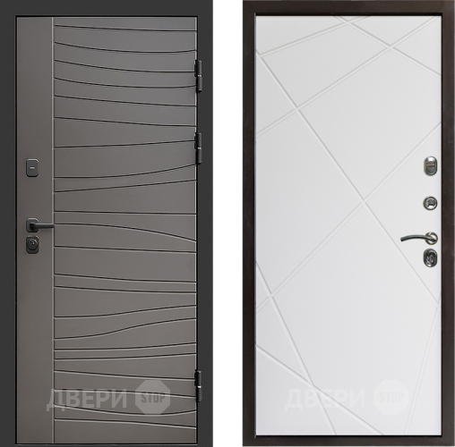 Входная металлическая Дверь Престиж Siciliya Лучи Бетон белый в Лосино-Петровский