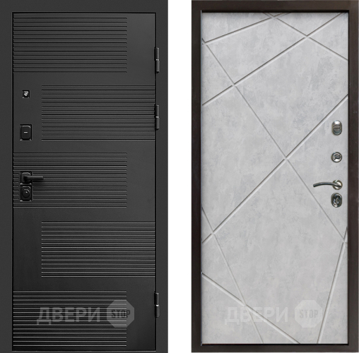 Входная металлическая Дверь Престиж Favorit Лучи Бетон светлый в Лосино-Петровский