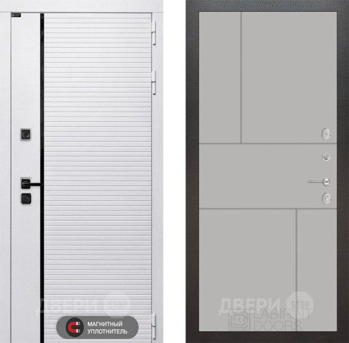 Входная металлическая Дверь Лабиринт (LABIRINT) Royal 21 Грей софт в Лосино-Петровский