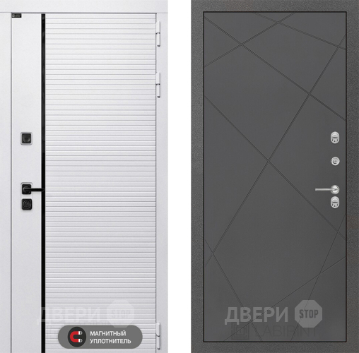 Входная металлическая Дверь Лабиринт (LABIRINT) Royal 24 Графит софт в Лосино-Петровский