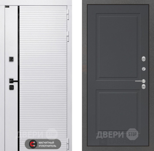 Входная металлическая Дверь Лабиринт (LABIRINT) Royal 11 Графит софт в Лосино-Петровский