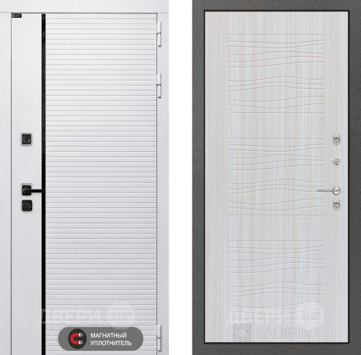 Входная металлическая Дверь Лабиринт (LABIRINT) Royal 06 Сандал белый в Лосино-Петровский